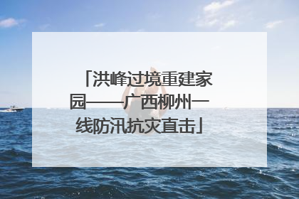 洪峰过境重建家园——广西柳州一线防汛抗灾直击