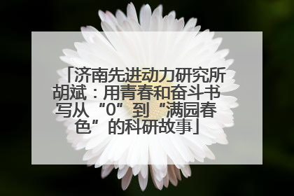 济南先进动力研究所胡斌：用青春和奋斗书写从“0”到“满园春色”的科研故事