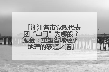 浙江各市党政代表团“串门”为哪般？鲍金：重塑省域经济地理的破题之道