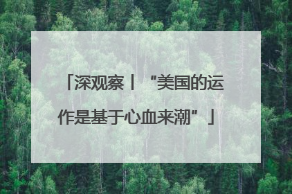 深观察丨“美国的运作是基于心血来潮”