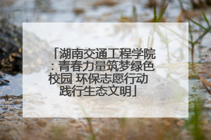 湖南交通工程学院：青春力量筑梦绿色校园 环保志愿行动践行生态文明