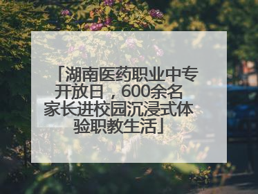 湖南医药职业中专开放日，600余名家长进校园沉浸式体验职教生活