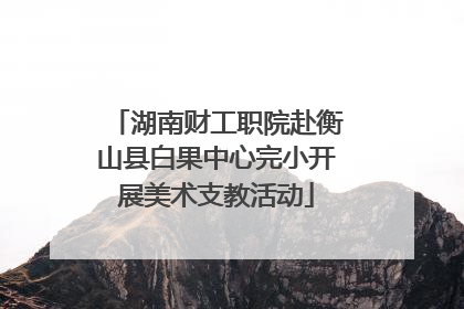 湖南财工职院赴衡山县白果中心完小开展美术支教活动