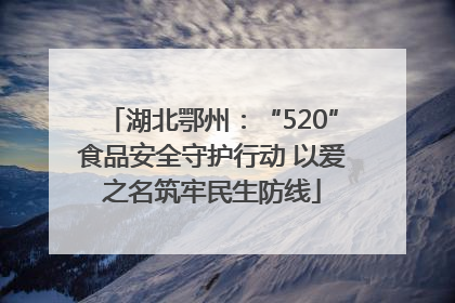 湖北鄂州：“520”食品安全守护行动 以爱之名筑牢民生防线
