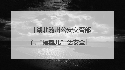 湖北随州公安交管部门“摆摊儿”话安全