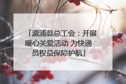 溆浦县总工会：开展暖心关爱活动 为快递员权益保障护航