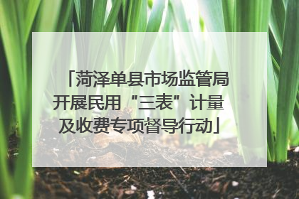 菏泽单县市场监管局开展民用“三表”计量及收费专项督导行动