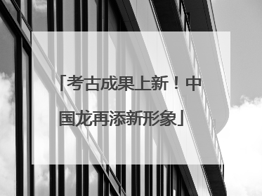 考古成果上新！中国龙再添新形象