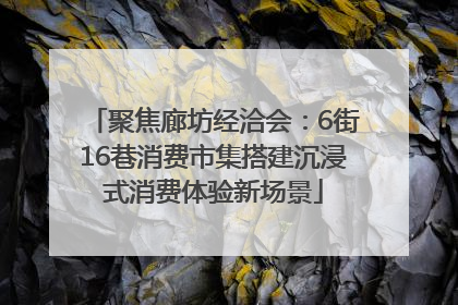聚焦廊坊经洽会：6街16巷消费市集搭建沉浸式消费体验新场景