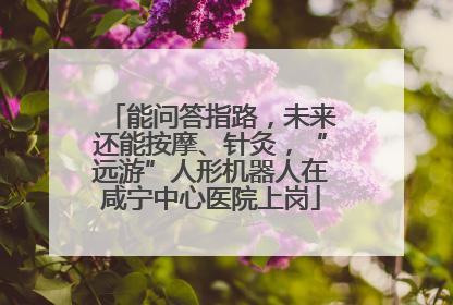 能问答指路，未来还能按摩、针灸，“远游”人形机器人在咸宁中心医院上岗
