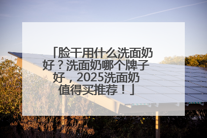 脸干用什么洗面奶好？洗面奶哪个牌子好，2025洗面奶值得买推荐！