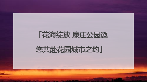 花海绽放 康庄公园邀您共赴花园城市之约