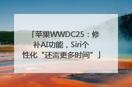 苹果WWDC25：修补AI功能，Siri个性化“还需更多时间”