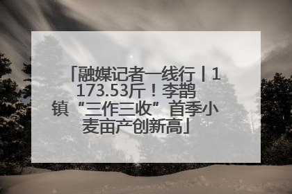 融媒记者一线行丨1173.53斤！李鹊镇“三作三收”首季小麦亩产创新高