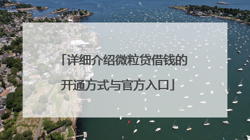 详细介绍微粒贷借钱的开通方式与官方入口