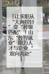 让求职从“大海捞针”变“秒级匹配”！山东“数智就业”助力人才与企业“双向奔赴”
