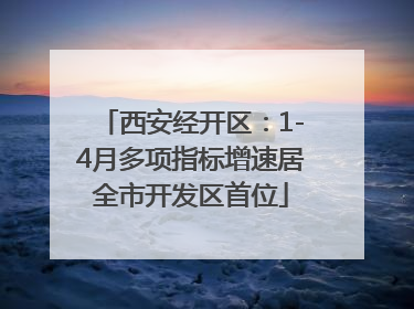 西安经开区：1-4月多项指标增速居全市开发区首位