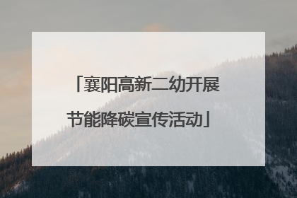 襄阳高新二幼开展节能降碳宣传活动