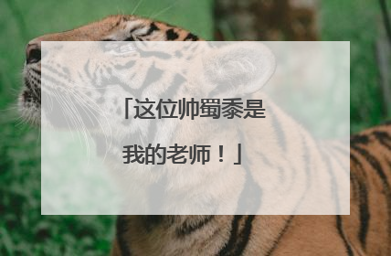 这位帅蜀黍是我的老师！