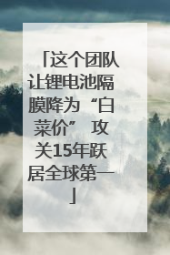 这个团队让锂电池隔膜降为“白菜价” 攻关15年跃居全球第一