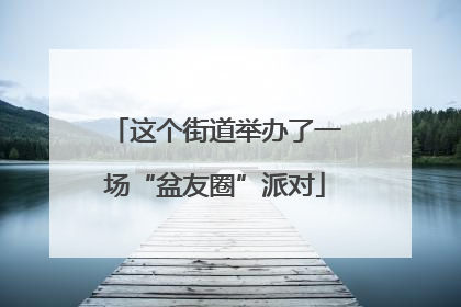 这个街道举办了一场“盆友圈”派对