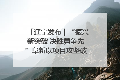 辽宁发布｜“振兴新突破 决胜勇争先”阜新以项目攻坚破解发展瓶颈 经济发展实现良好开局