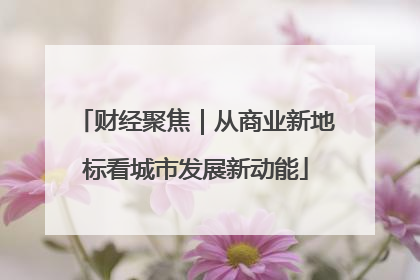 财经聚焦｜从商业新地标看城市发展新动能