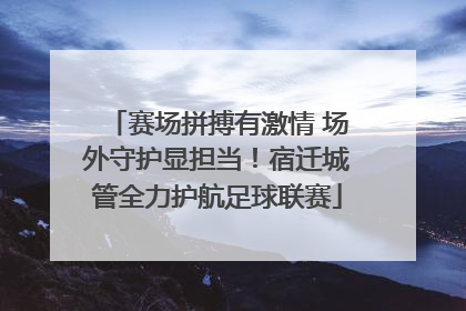 赛场拼搏有激情 场外守护显担当！宿迁城管全力护航足球联赛