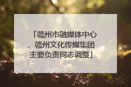 赣州市融媒体中心、赣州文化传媒集团主要负责同志调整
