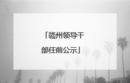 赣州领导干部任前公示