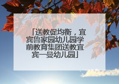 送教促均衡，宜宾鲁家园幼儿园学前教育集团送教宜宾一曼幼儿园