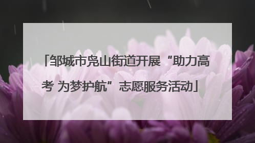 邹城市凫山街道开展“助力高考 为梦护航”志愿服务活动