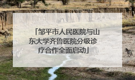 邹平市人民医院与山东大学齐鲁医院分级诊疗合作全面启动