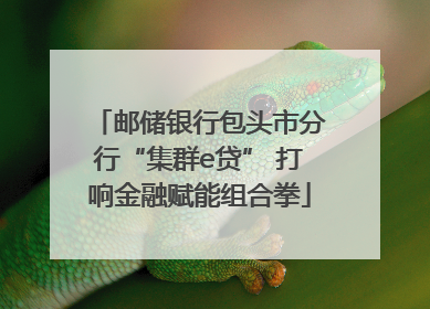 邮储银行包头市分行“集群e贷” 打响金融赋能组合拳