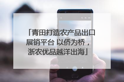 青田打造农产品出口展销平台 以侨为桥，浙农优品越洋出海