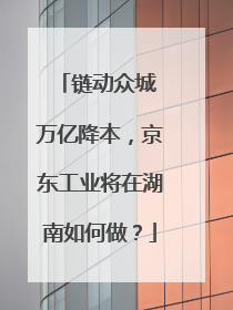 链动众城 万亿降本，京东工业将在湖南如何做？