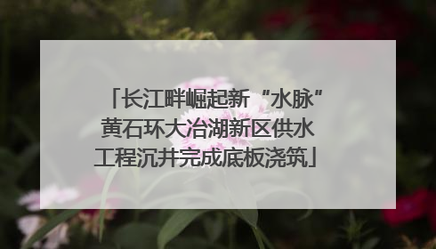长江畔崛起新“水脉” 黄石环大冶湖新区供水工程沉井完成底板浇筑