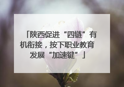 陕西促进“四链”有机衔接，按下职业教育发展“加速键”