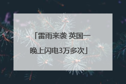 雷雨来袭 英国一晚上闪电3万多次