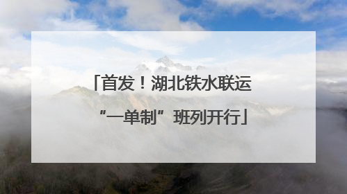 首发！湖北铁水联运“一单制”班列开行