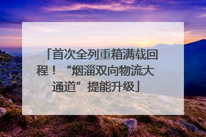 首次全列重箱满载回程！“烟淄双向物流大通道”提能升级