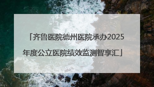 齐鲁医院德州医院承办2025年度公立医院绩效监测智享汇