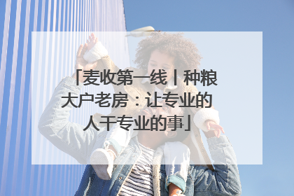 麦收第一线丨种粮大户老房：让专业的人干专业的事