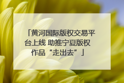 黄河国际版权交易平台上线 助推宁夏版权作品“走出去”