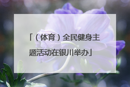 （体育）全民健身主题活动在银川举办