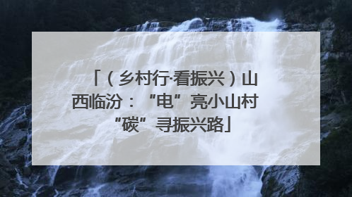 （乡村行·看振兴）山西临汾：“电”亮小山村 “碳”寻振兴路