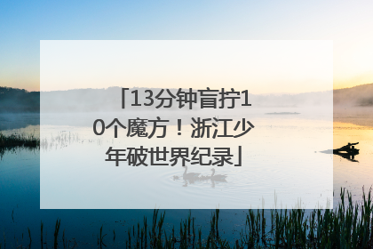 13分钟盲拧10个魔方！浙江少年破世界纪录
