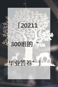 20211300班的“毕业答卷”