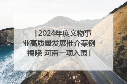 2024年度文物事业高质量发展推介案例揭晓 河南一项入围