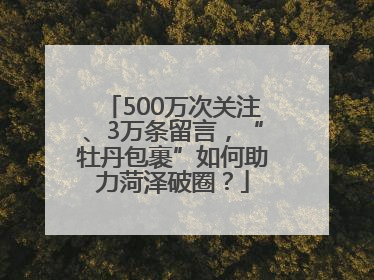 500万次关注、3万条留言，“牡丹包裹”如何助力菏泽破圈？
